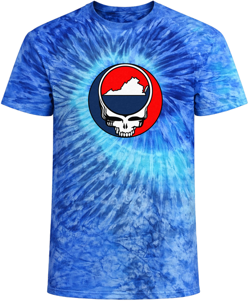 Virginia State Map Stealie Tie-Dye × Grateful Dead Tee
