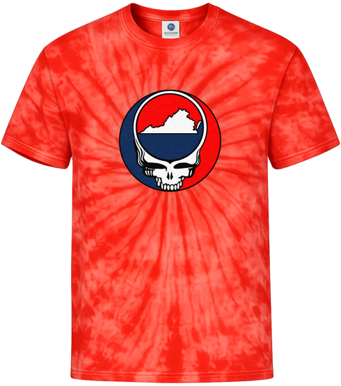Virginia State Map Stealie Tie-Dye × Grateful Dead Tee