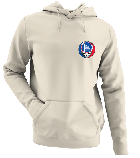 American University - Premium Grateful Dead Left Chest Hoodie - Sand