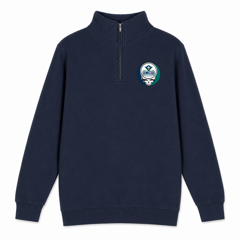 UNC Wilmington - Premium Grateful Dead Quarter-Zip Pullover - Navy - 3