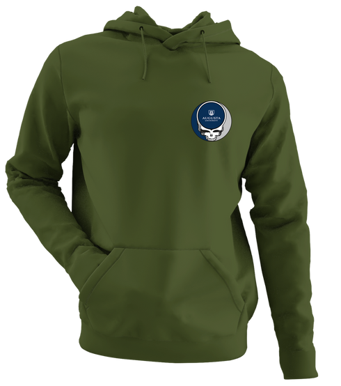 Augusta University - Premium Grateful Dead Left Chest Hoodie - Military Green