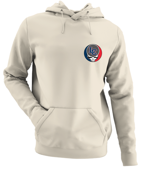 Lewis & Clark University - Premium Grateful Dead Left Chest Hoodie - Sand
