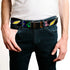 Grateful Dead - Black Buckle Web Belt - Grateful Dead Script w/Bears & Skeletons Black/Multi Color Webbing - StealieShop