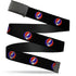 Grateful Dead - Black Buckle Web Belt - Steal Your Face Repeat Black/Color Webbing - StealieShop