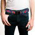 Grateful Dead - Web Belt Blank Black Buckle - Grateful Dead Steal Your Face Logo Stacked Red/White/Blue Webbing - StealieShop