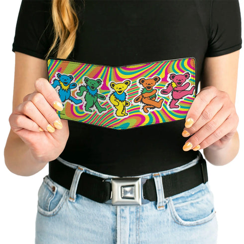 Grateful Dead - Bi-Fold Wallet - Grateful Dead Dancing Bears Swirl Multi Color - StealieShop