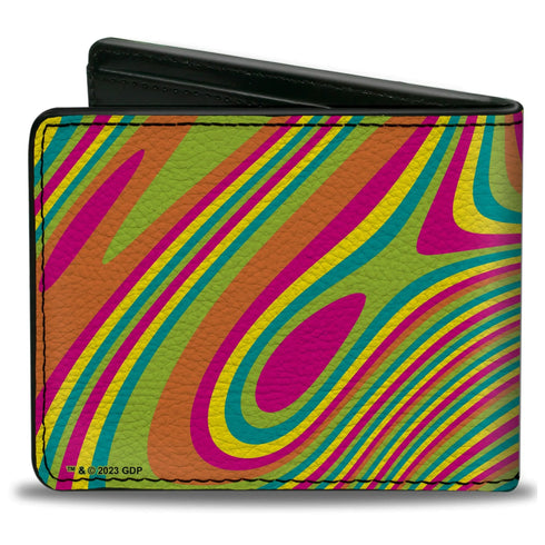 Grateful Dead - Bi-Fold Wallet - GRATEFUL DEAD Dancing Bear Icon Swirl Multi Color/White/Black - StealieShop