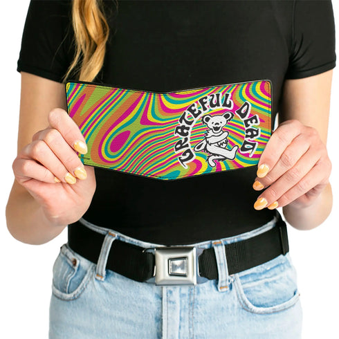 Grateful Dead - Bi-Fold Wallet - GRATEFUL DEAD Dancing Bear Icon Swirl Multi Color/White/Black - StealieShop