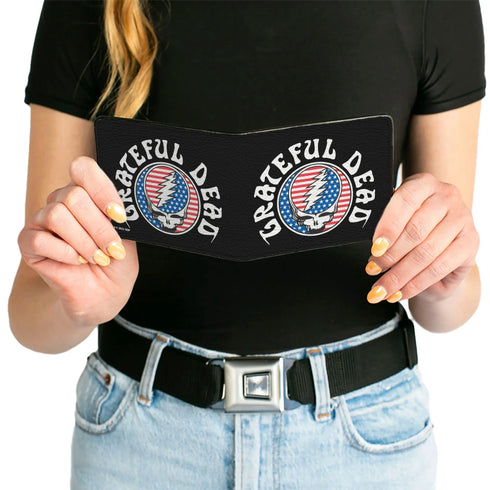 Grateful Dead - Bi-Fold Wallet - GRATEFUL DEAD Steal Your Face Stars and Stripes Logo Black/White/Red/Blue - StealieShop