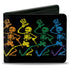 Grateful Dead - Bi-Fold Wallet - Dancing Skeletons Black Multi Color - StealieShop