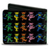 Grateful Dead - Bi-Fold Wallet - Dancing Bears Black Multi Color - StealieShop