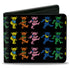 Grateful Dead - Bi-Fold Wallet - Dancing Bears Black Multi Color - StealieShop