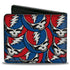 Grateful Dead - Bi-Fold Wallet - Steal Your Face Stacked Red White Blue - StealieShop