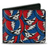 Grateful Dead - Bi-Fold Wallet - Steal Your Face Stacked Red White Blue - StealieShop