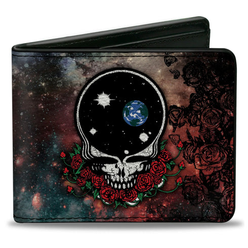 Grateful Dead - Bi-Fold Wallet - Space Your Face + Skull & Roses Galaxy - StealieShop