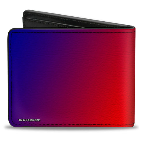 Grateful Dead - Bi-Fold Wallet - Skull & Roses Rays Ombre Orange Reds Blues - StealieShop