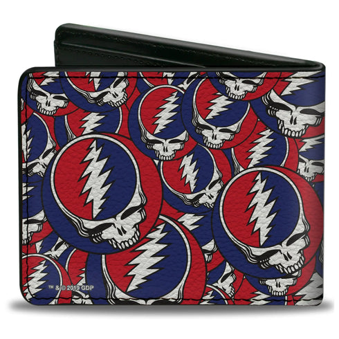 Grateful Dead - Bi-Fold Wallet - GRATEFUL DEAD Steal Your Face Logo Centered + Stacked - StealieShop