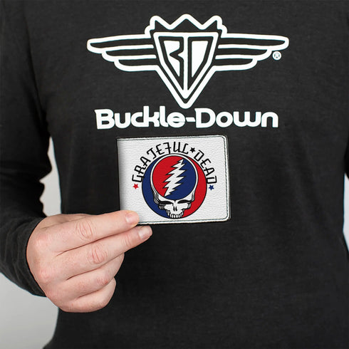 Grateful Dead - Bi-Fold Wallet - GRATEFUL DEAD Steal Your Face Logo Centered + Stacked - StealieShop