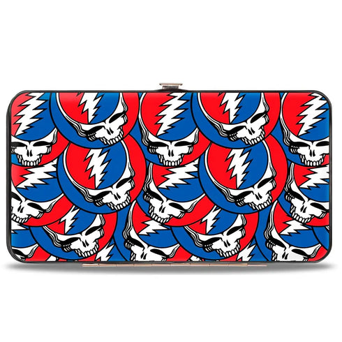 Grateful Dead - Hinged Wallet - Steal Your Face Stacked Red White Blue - StealieShop