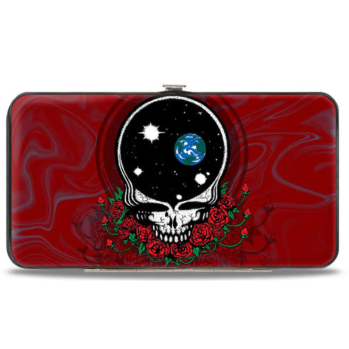 Grateful Dead - Hinged Wallet - Space Your Face Swirl Red Grays - StealieShop