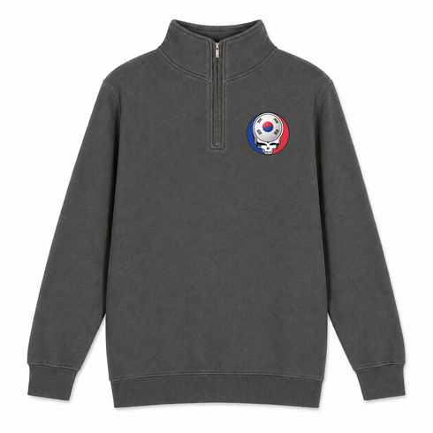 South Korea FIFA World Cup - Premium Grateful Dead Quarter-Zip Pullover - Charcoal - 5