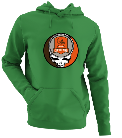 Cleveland Football - Premium Grateful Dead Hoodie - Irish Green - 6