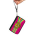 Grateful Dead - PU Zip Around Wallet Rectangle - GRATEFUL DEAD Dancing Bear Icon Stripe Pink/Multi Color/Black - StealieShop