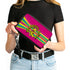 Grateful Dead - PU Zip Around Wallet Rectangle - GRATEFUL DEAD Dancing Bear Icon Stripe Pink/Multi Color/Black - StealieShop