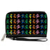 Grateful Dead - PU Zip Around Wallet Rectangle - Grateful Dead Dancing Bears Black/Multi Color - StealieShop
