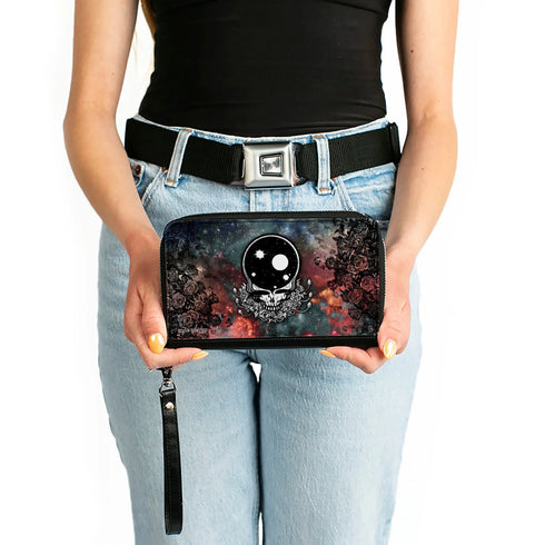 Grateful Dead - PU Zip Around Wallet Rectangle - Grateful Dead Space Your Face/Galaxy - StealieShop