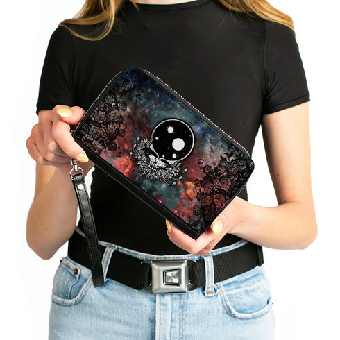Grateful Dead - PU Zip Around Wallet Rectangle - Grateful Dead Space Your Face/Galaxy - StealieShop