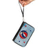 Grateful Dead - Women's PU Zip Around Wallet Rectangle - GRATEFUL DEAD Steal Your Face Logo Stars Blues White Red - StealieShop