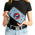 Grateful Dead - Women's PU Zip Around Wallet Rectangle - GRATEFUL DEAD Steal Your Face Logo Stars Blues White Red - StealieShop