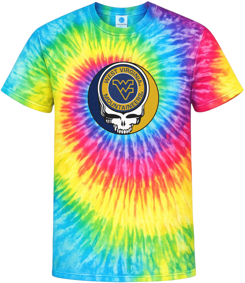 West Virginia University Stealie Tie-Dye Grateful Dead T-Shirt