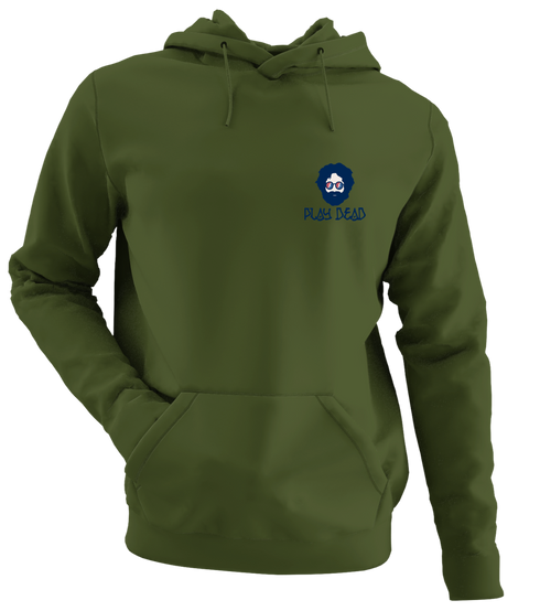 Play Dead - Life is dead.® - Premium Grateful Dead Left Chest Hoodie - Military Green - 7