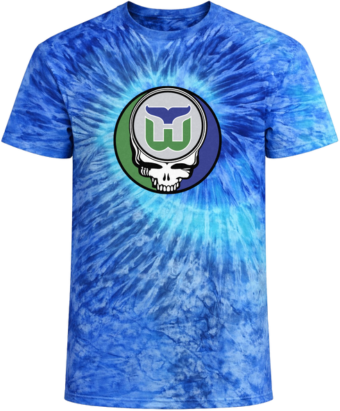 Hartford Whalers Stealie Tie-Dye Grateful Dead T-Shirt