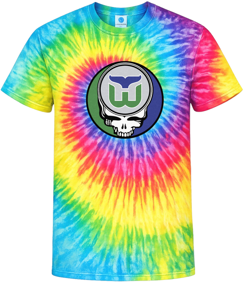 Hartford Whalers Stealie Tie-Dye Grateful Dead T-Shirt