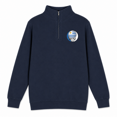 Uruguay FIFA World Cup - Premium Grateful Dead Quarter-Zip Pullover - Navy - 3