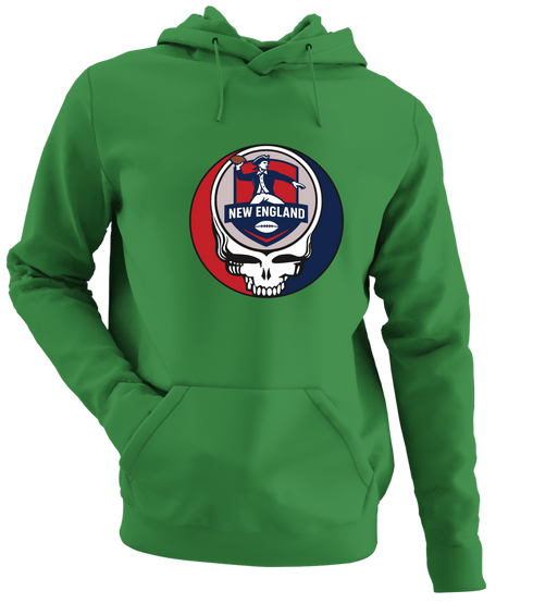 New England Football - Premium Grateful Dead Hoodie - Irish Green - 6