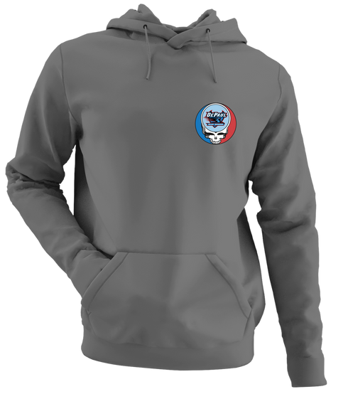 DePaul University - Premium Grateful Dead Left Chest Hoodie - Charcoal