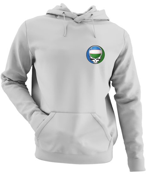 Uzbekistan FIFA World Cup - Premium Grateful Dead Left Chest Hoodie - Sport Grey