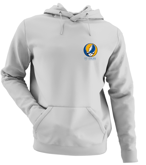 Emory University - Premium Grateful Dead Left Chest Hoodie - Sport Grey