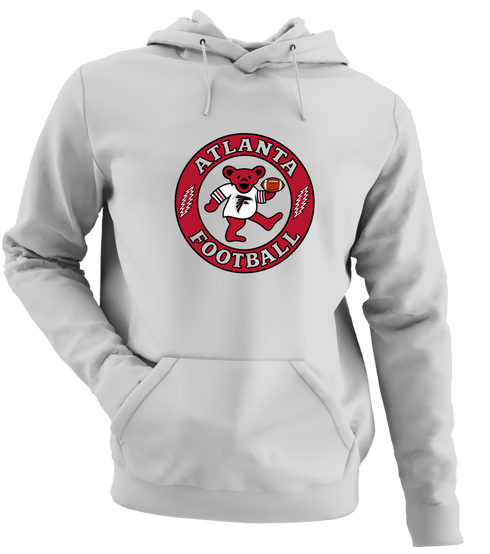 Atlanta Football Dancing Bear - Premium Grateful Dead Hoodie - Sport Grey