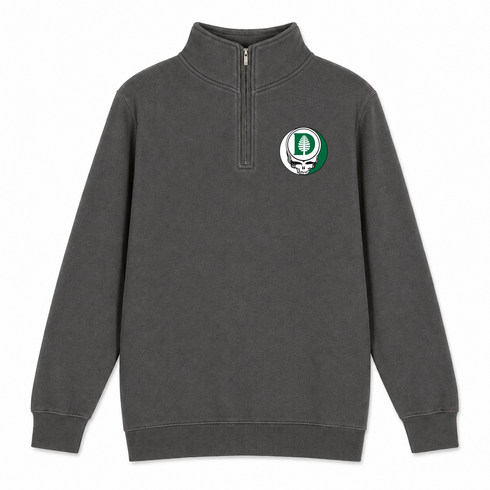 Dartmouth Tree - Premium Grateful Dead Quarter-Zip Pullover - Charcoal - 5
