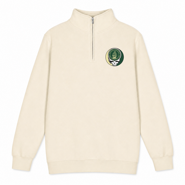 Babson College - Premium Grateful Dead Quarter-Zip Pullover - Sand - 1