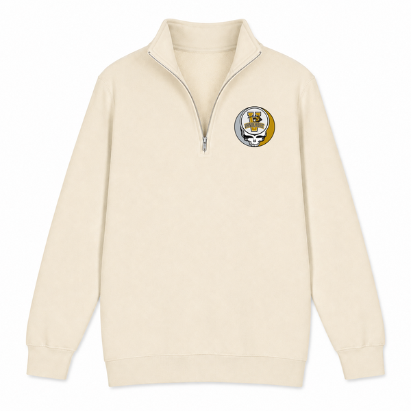 Vanderbilt University - Premium Grateful Dead Quarter-Zip Pullover - Sand - 1