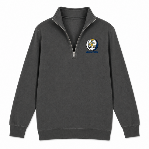 Penn State University Dancing Lion - Premium Grateful Dead Quarter-Zip Pullover - Charcoal - 6