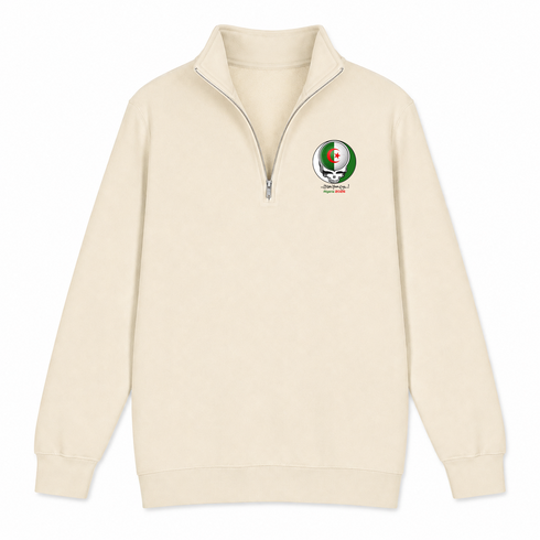 Algeria FIFA World Cup - Premium Grateful Dead Quarter-Zip Pullover - Sand - 1
