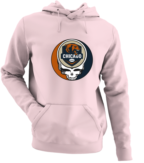 Chicago Football - Premium Grateful Dead Hoodie - Light Pink - 4