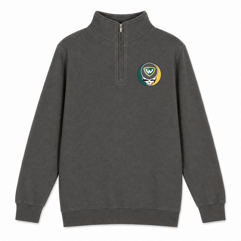 Wayne State University - Premium Grateful Dead Quarter-Zip Pullover - Charcoal - 5